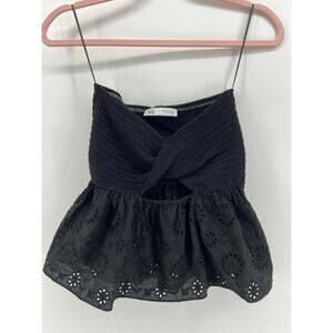 Zara Free Spirit Whimsical Boho Floral Combonation Knit Tube Top